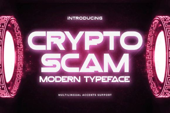 Crypto Scam: A Bold, Robotic Display Font for Editorial Impact