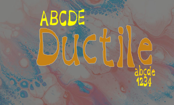 Ductile: A Bold Display Font That Adds Metallic Edge to Branding