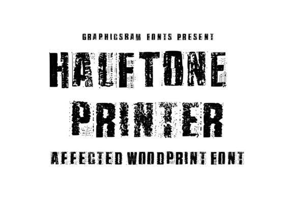 Halftone Printer Font: Bold Display Typography for Digital Branding