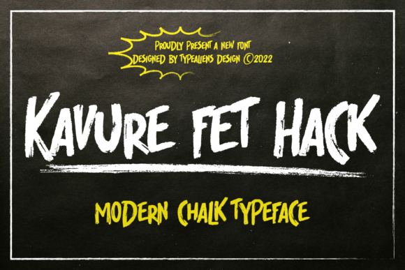 Kavure Fet Hack: A Playful, Chalk-Textured Display Font for Thoughtful Design