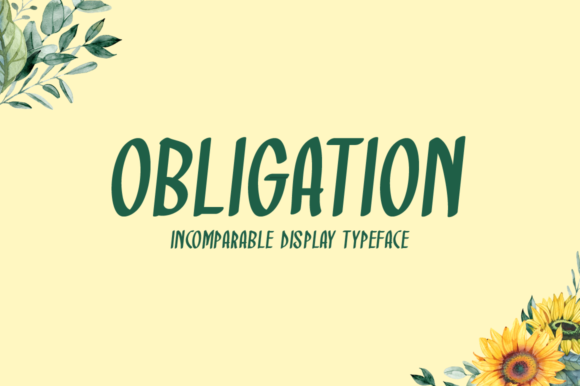 Obligation Display Font: A Smart Choice for Business Branding
