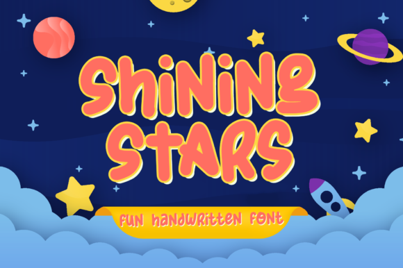 Shining Stars Font: A Playful Display Typeface for Handmade Brands