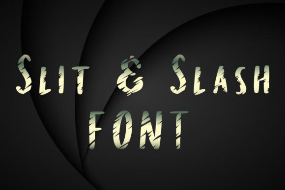 Slit Slash Display Font for Handmade Labels & Printables