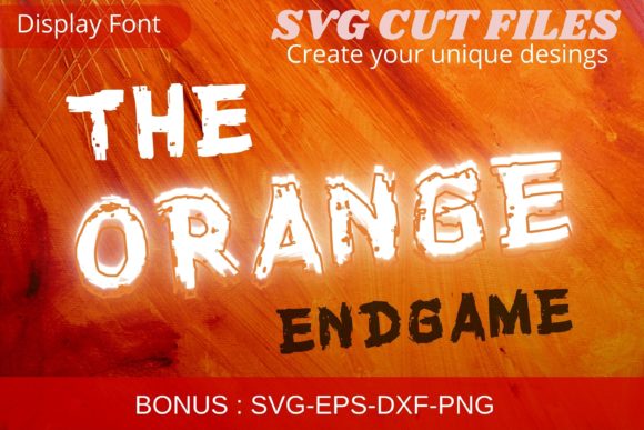 The Orange Endgame: A Bold Display Font for Digital Impact
