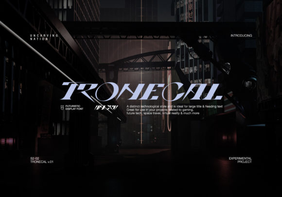 Tronecal: A Modern Display Font for Small Business Branding