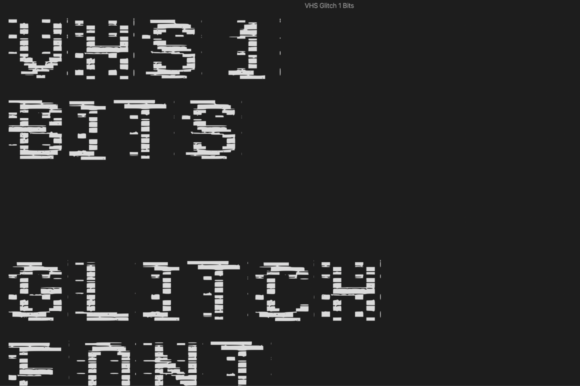 VHS 1 Bits: A Glitched Display Font That Pops on Handmade Goods