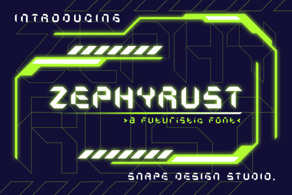 Zephyrust: A Futuristic Display Font for Web Design
